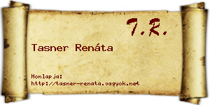 Tasner Renáta névjegykártya